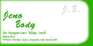 jeno body business card